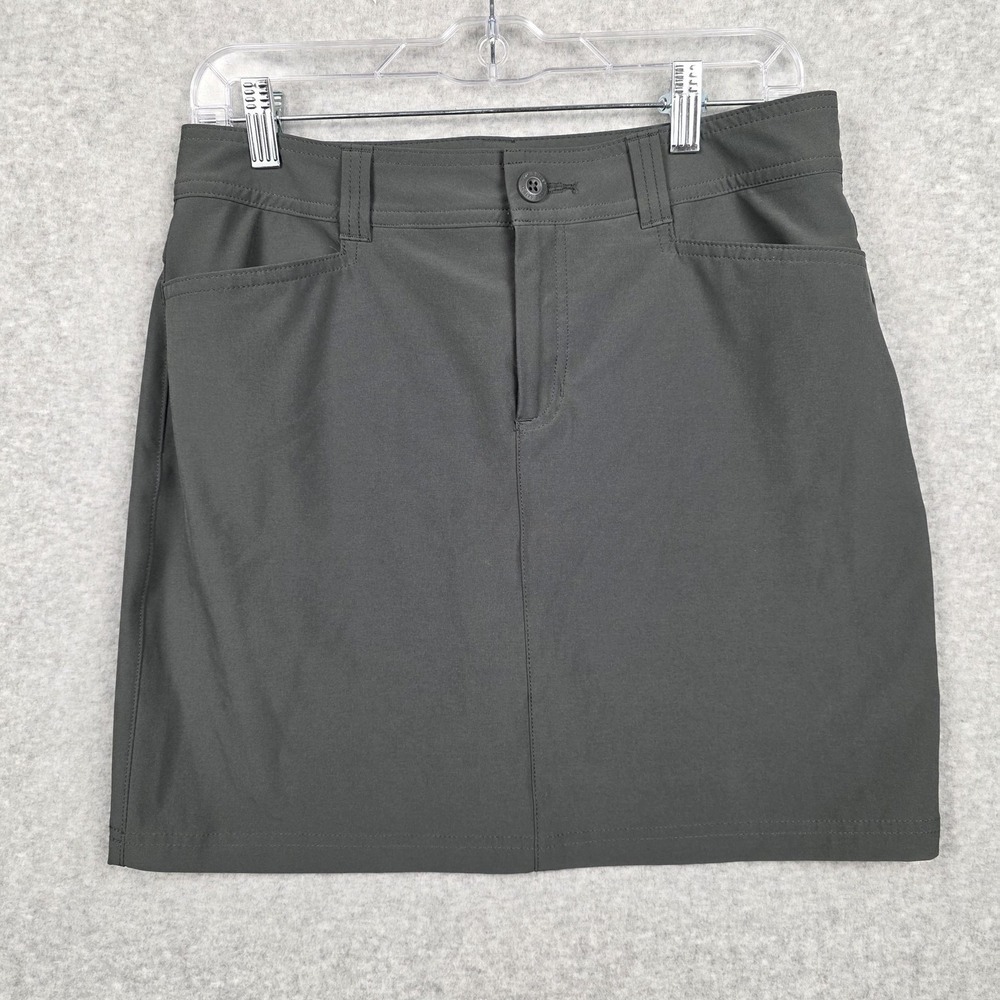 Eddie Bauer Skort Womens 4 Gray Adventurer 2.0 Hiking Travel Stretch Athletic